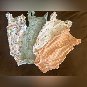 Set of 4 carters tank onesies